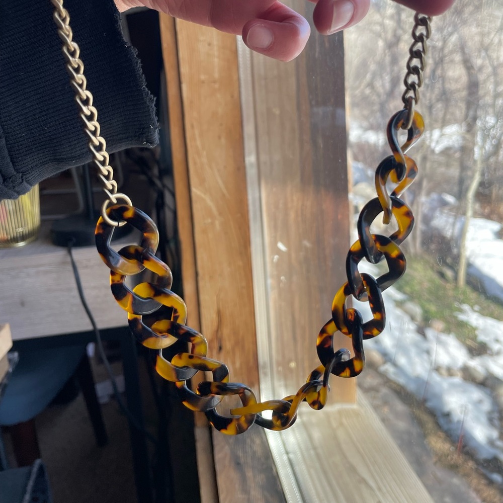 J.Crew tortoise link necklace